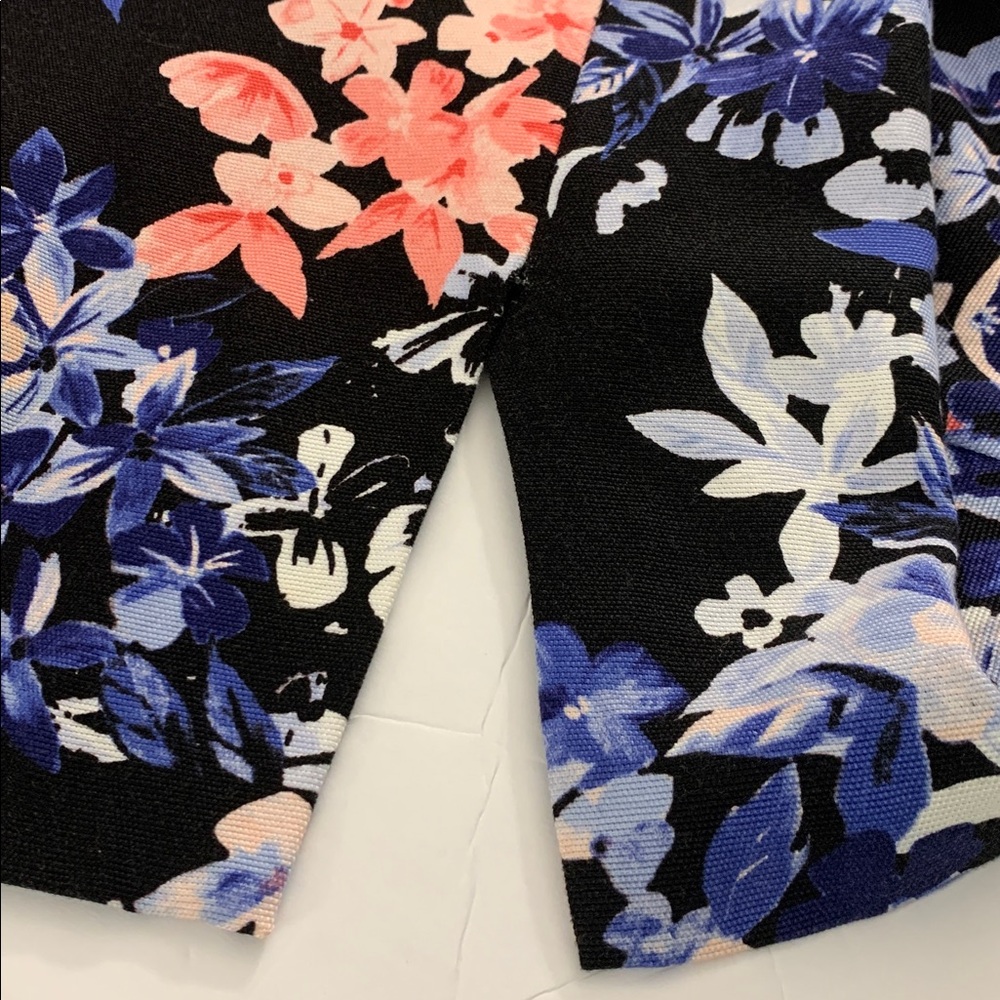 Talbots Black A-Line Lined Skirt with Blue and Pink Floral - Picture 13 of 13
